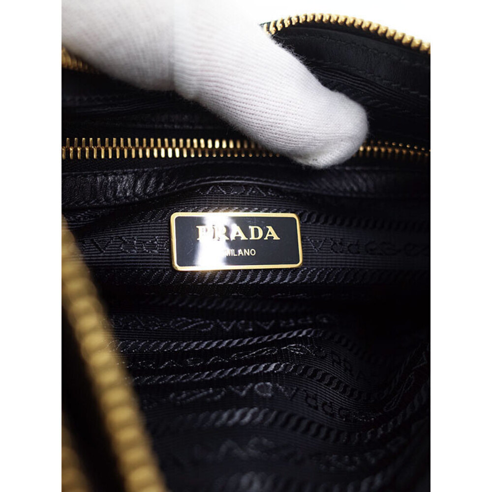 Prada saffiano Black Tessuto leather Crossbody messenger bag - Picture 4 of 9
